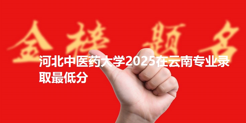 河北中医药大学2025在云南专业录取最低分