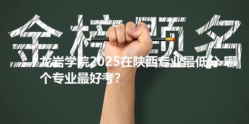 龙岩学院2025在陕西专业最低分 哪个专业最好考？