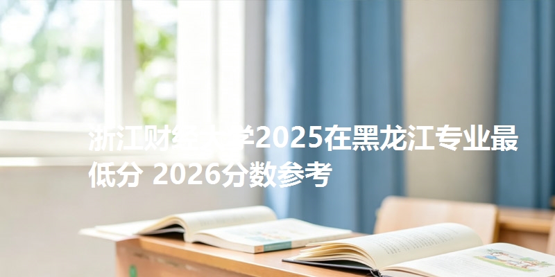 浙江财经大学2025在黑龙江专业最低分 2026分数参考