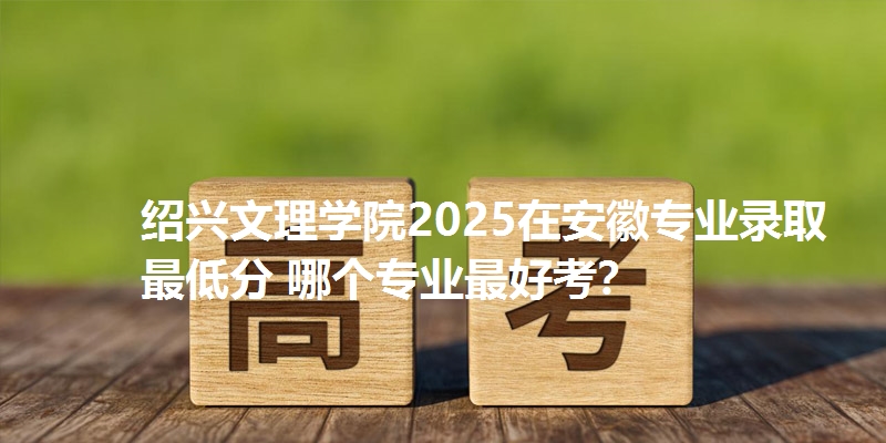 绍兴文理学院2025在安徽专业录取最低分 哪个专业最好考？