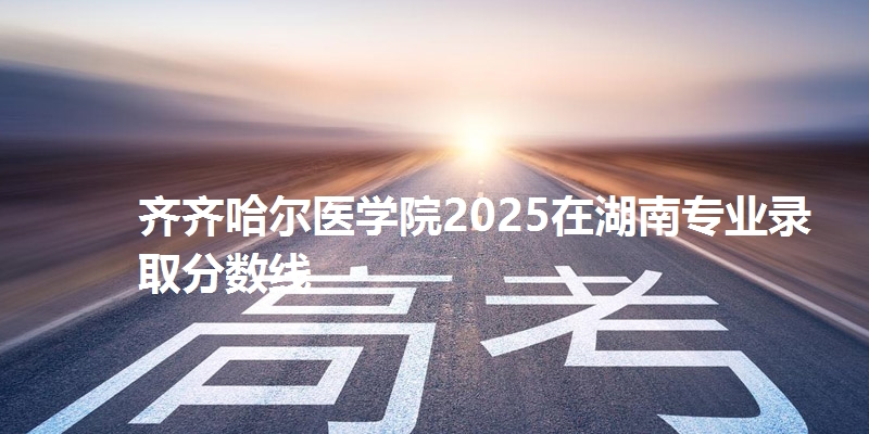 齐齐哈尔医学院2025在湖南专业录取分数线