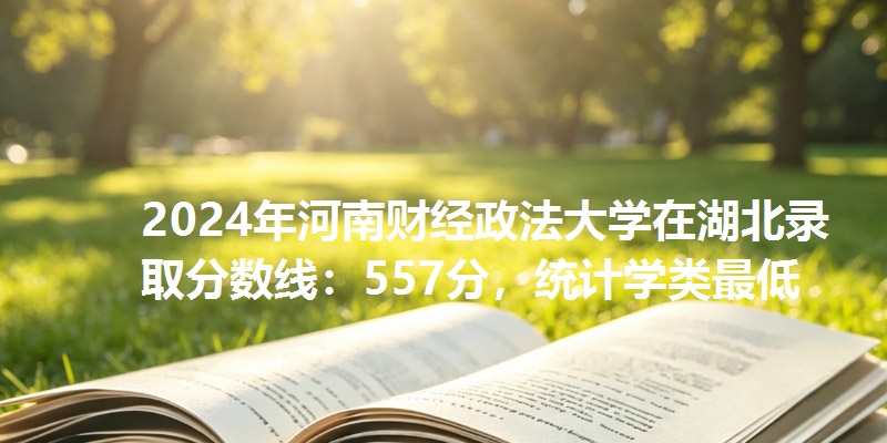 2024年河南财经政法大学在湖北录取分数线：557分，统计学类最低
