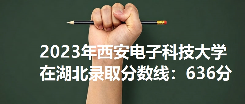 2023年西安电子科技大学在湖北录取分数线：636分
