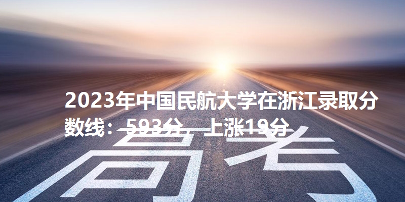 2023年中国民航大学在浙江录取分数线：593分，上涨19分