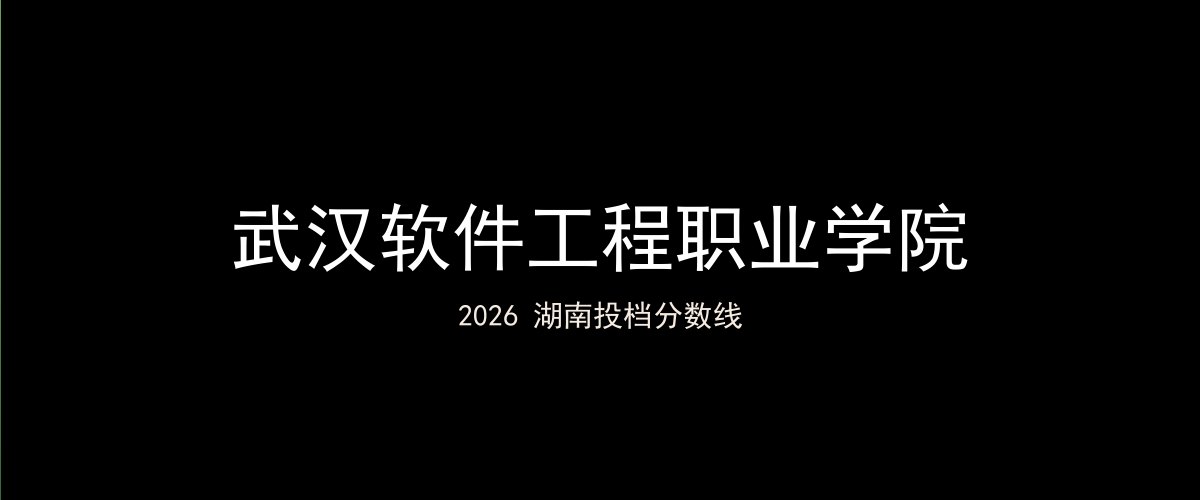 武汉软件工程职业学院2026湖南分数线题图
