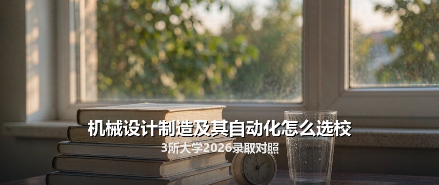 机械设计制造及其自动化专业3所大学录取对比（2024—2026）：最高538分，最低485分