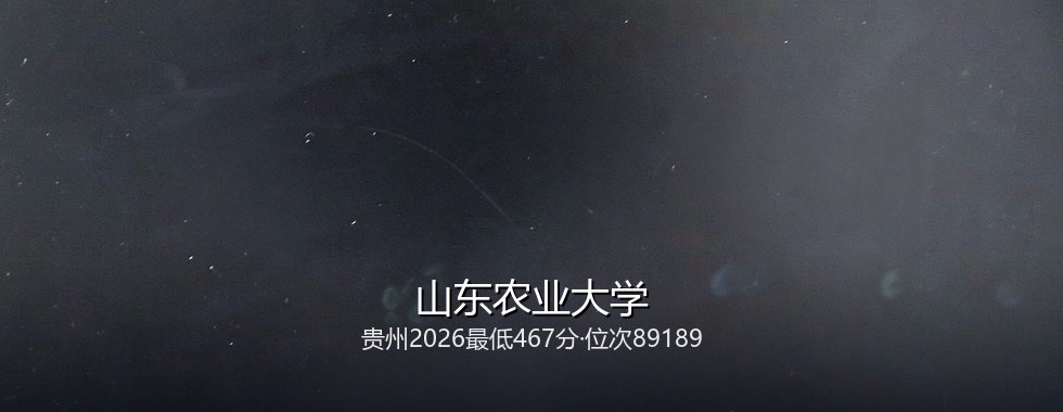 2027贵州物理类考生报考山东农业大学分数线拆解：467分起，最高536分