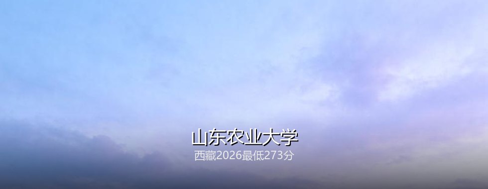 西藏考生想上山东农业大学要多少分？2026最低273分对照三年分数