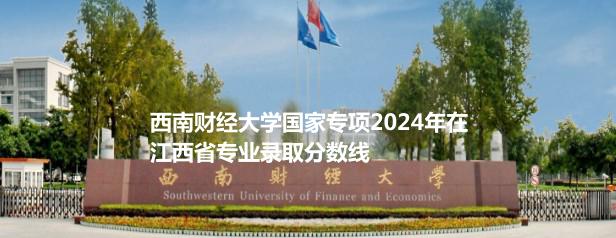 西南财经大学国家专项2024年在江西省专业录取分数线