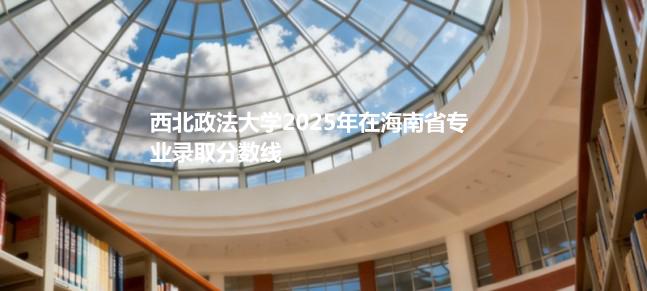 西北政法大学2025年在海南省专业录取分数线