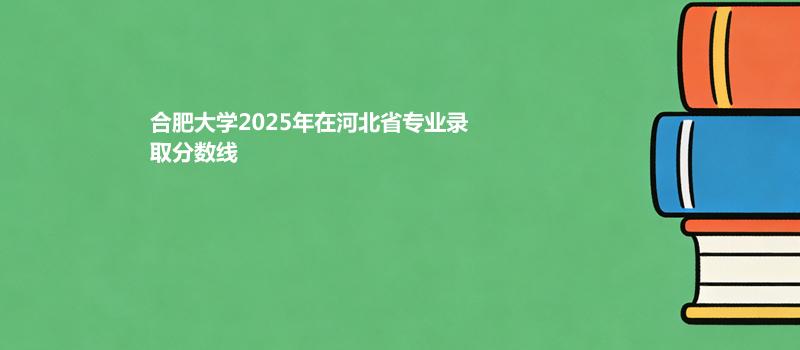 合肥大学2025在河北专业录取分数线
