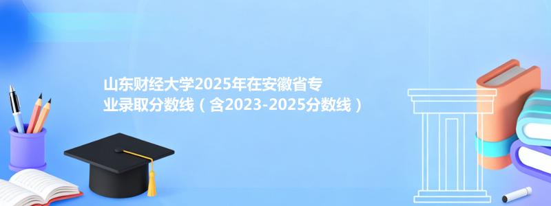 山东财经大学2025年在安徽省专业录取分数线（含2023-2025分数线）