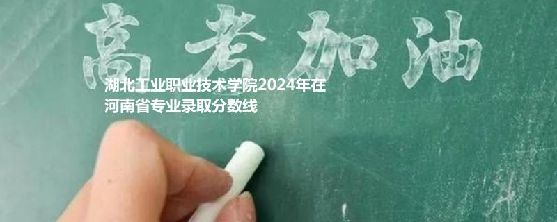 湖北工业职业技术学院2024年在河南省专业录取分数线