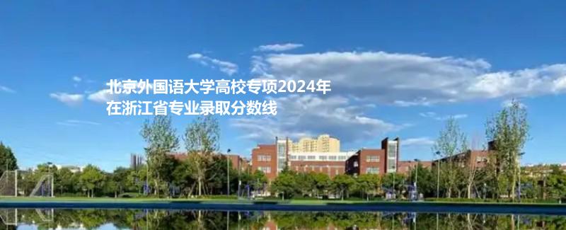 北京外国语大学高校专项2024年在浙江省专业录取分数线