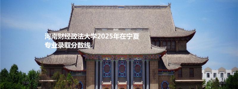 河南财经政法大学2025宁夏最低多少分？物理类最低分470