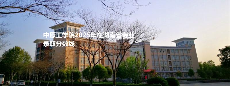 中原工学院2025年在湖南省专业录取分数线