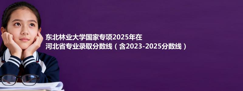 东北林业大学国家专项2025年在河北分数线和最低位次(含2023-2025历年)