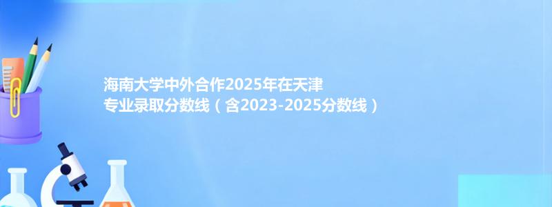 海南大学中外合作2025年在天津专业录取分数线（含2023-2025分数线）