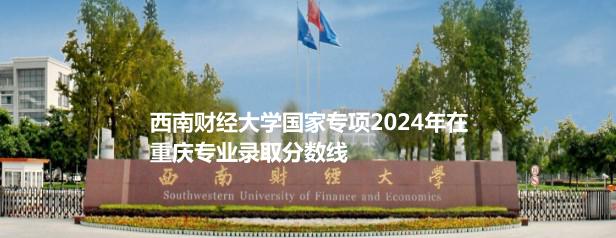 西南财经大学国家专项2024年在重庆专业录取分数线