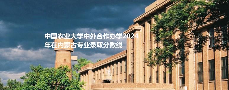 中国农业大学中外合作办学2024高考内蒙古专业录取分数线