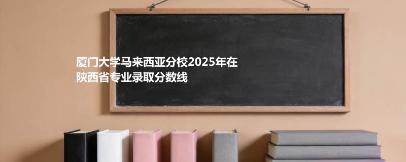 厦门大学马来西亚分校2025年在陕西省专业录取分数线