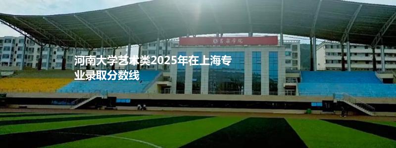 河南大学艺术类2025年在上海专业录取分数线
