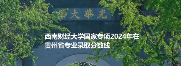 西南财经大学国家专项2024年在贵州省专业录取分数线