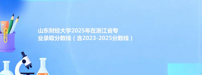 山东财经大学2025年在浙江省专业录取分数线（含2023-2025分数线）