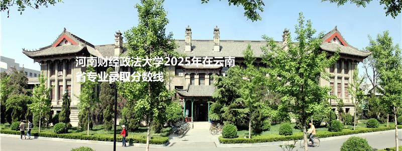 河南财经政法大学2025年在云南省专业录取分数线