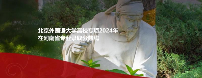 北京外国语大学高校专项2024年在河南省专业录取分数线