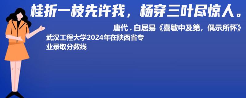 武汉工程大学2024年在陕西省专业录取分数线