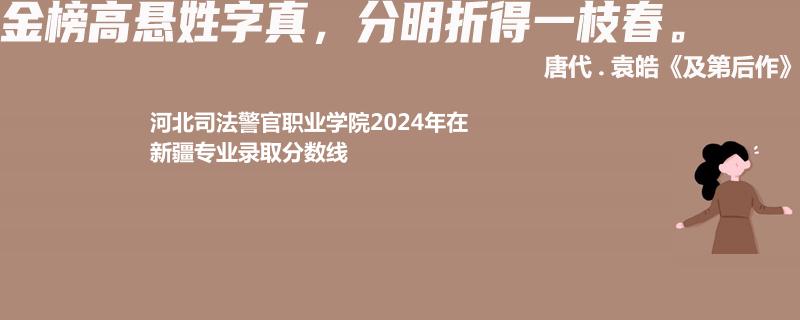 河北司法警官职业学院2024年在新疆专业录取分数线