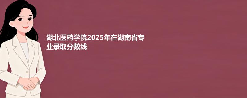 湖北医药学院2025在湖南专业录取分数线