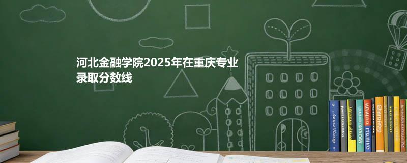 河北金融学院2025年在重庆专业录取分数线
