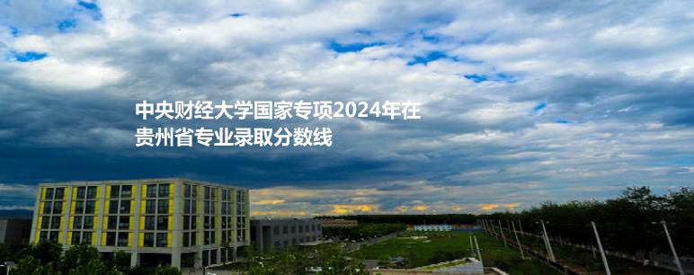 中央财经大学国家专项2024高考贵州省专业录取分数线